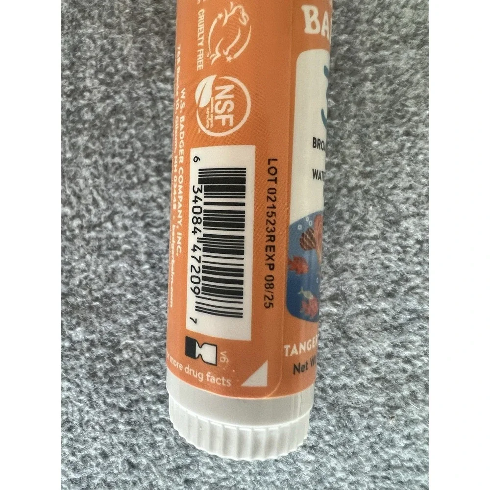 Badger Sport‎ For Kids SPF 35 Clear Zinc Face Stick  0.65 oz Broad Spectrum New